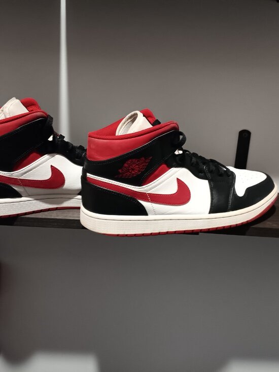 Nike air Jordan 1 Other - Air Jordan 1 Mid Black Gym red and white 100% authentic